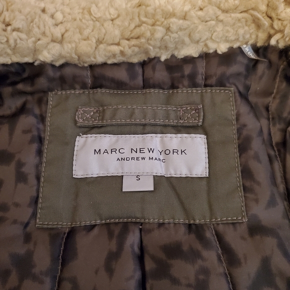 MARC NEW YORK jacket faux fur sherpa collar - Picture 4 of 12